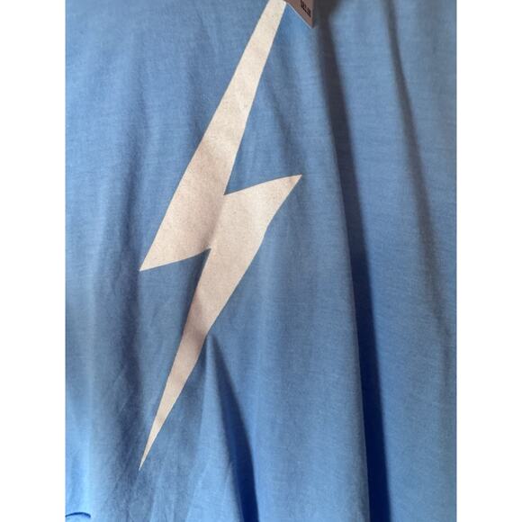 Aviator Nation Bolt Graphic Boyfriend Tee In Sky Blue Sz L NEW NWT $83 - Picture 6 of 9